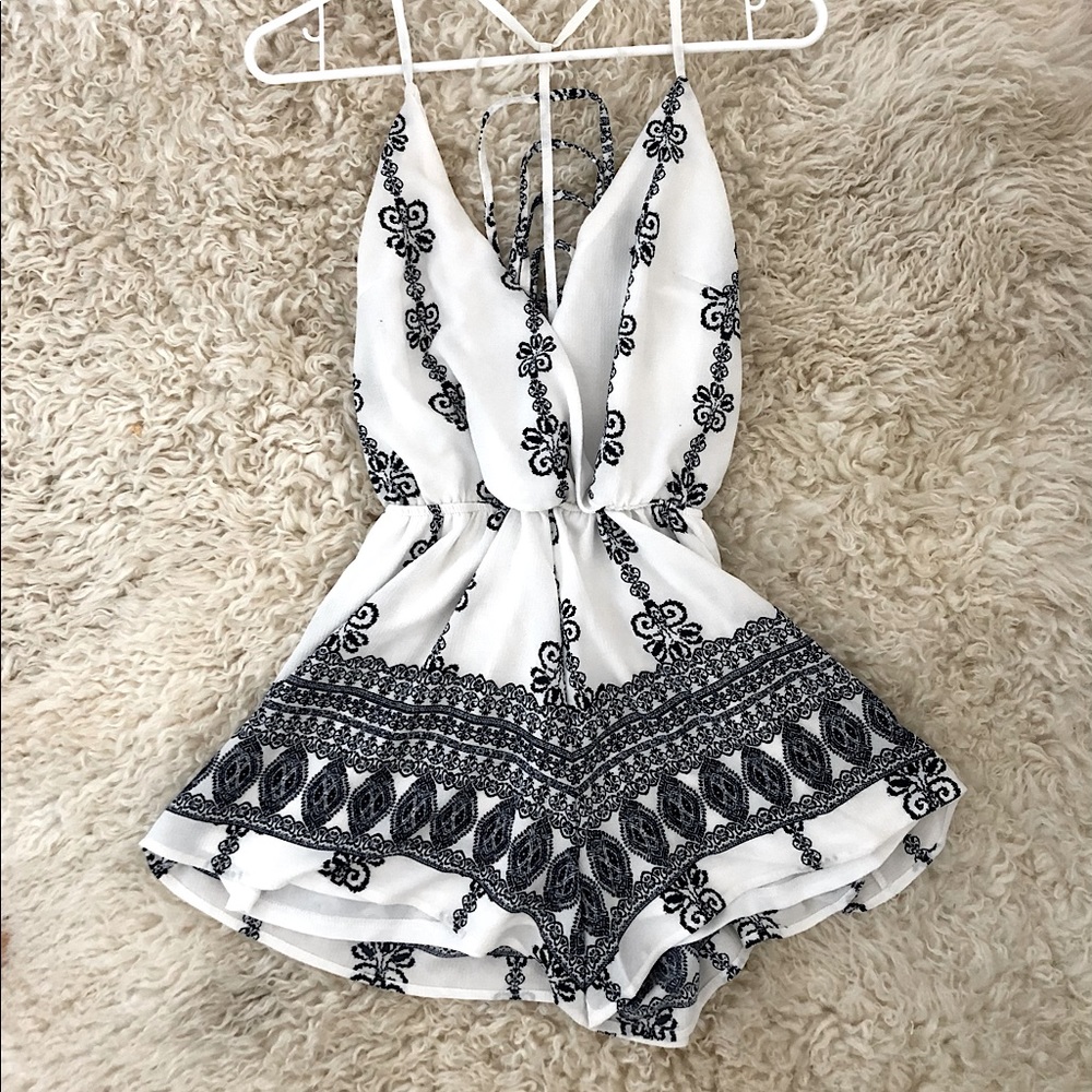 Black & White Romper